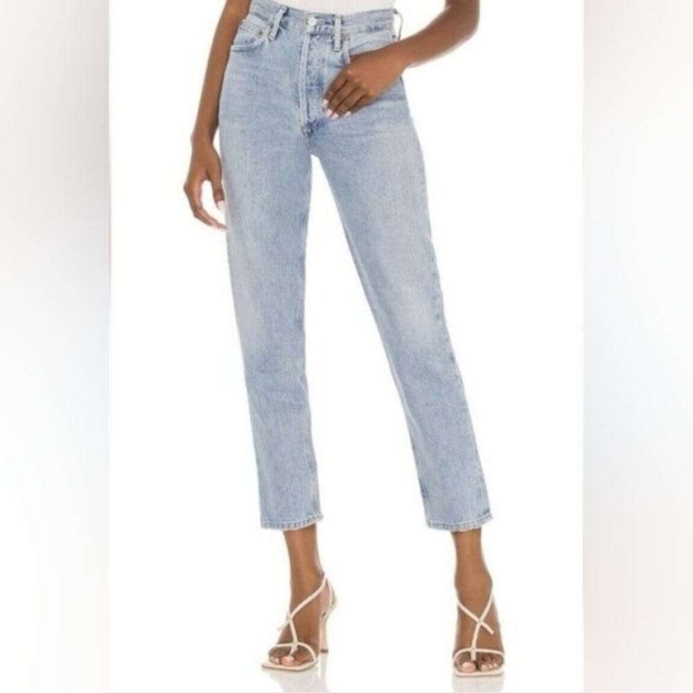 Agolde Size 23 Light Blue Straight Leg Jeans